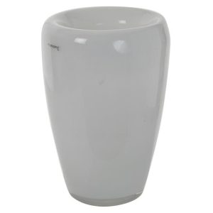 FLORERO BLANCO DE VIDRIO/23x23x34cm